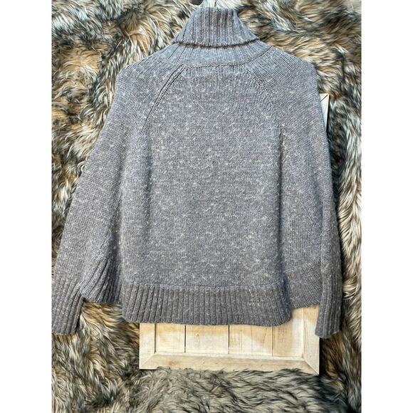 Michael Kors Wool Blend Pull Over Gray Knit Poncho Sweater Womens Size S‎ - Picture 6 of 6